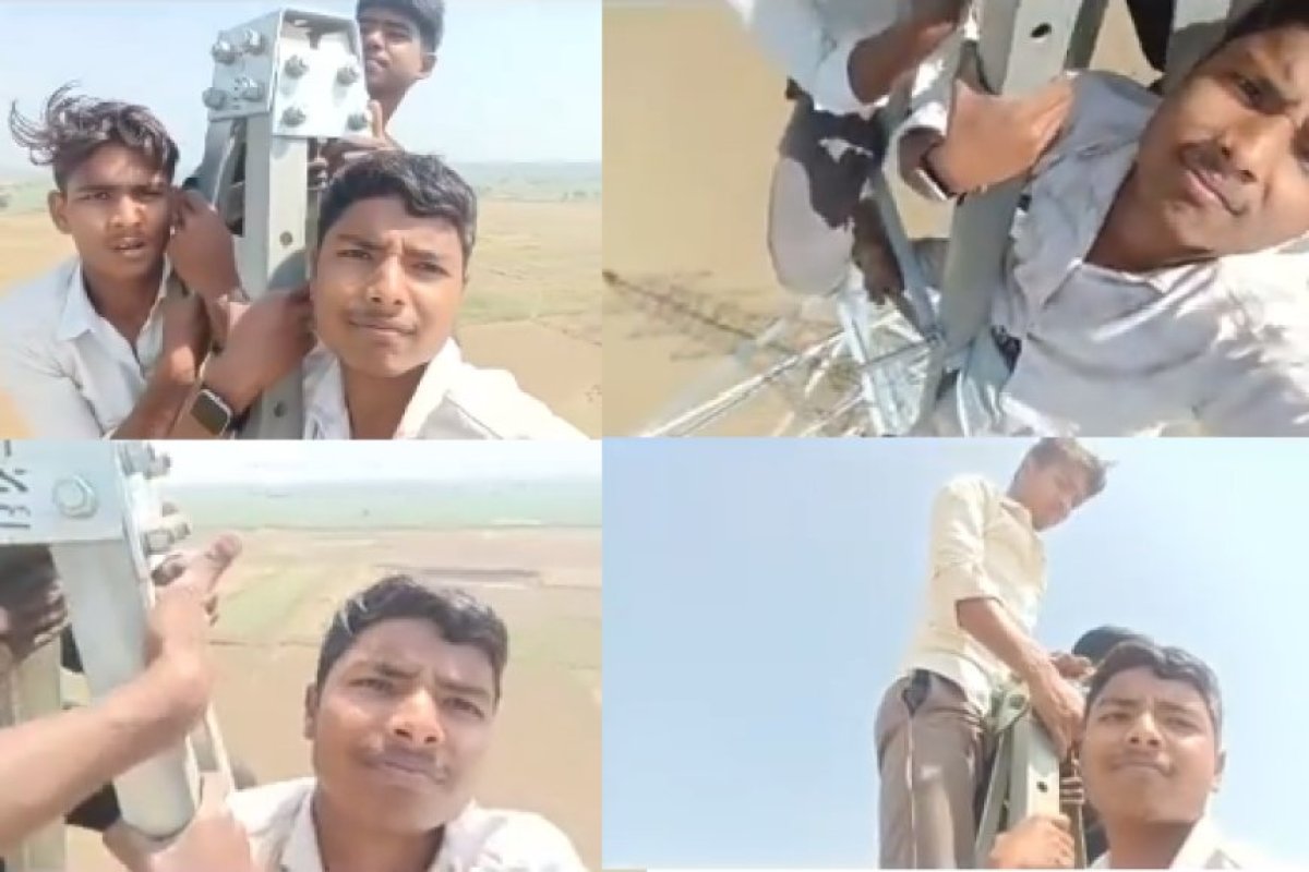 Viral News: बिजली के हाई टेंशन पोल पर लड़कों ने बनाया वीडियो, हुआ वायरल, तो लोगों ने पूछे सवाल अगर गलती से नीचे गिरते तो क्या होता।
