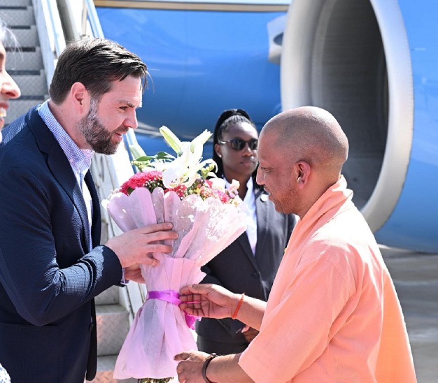 CM Yogi extends warm welcome to US Vice President JD Vance in Agra, CM greets U.S. Vice President and his family with a bouquet