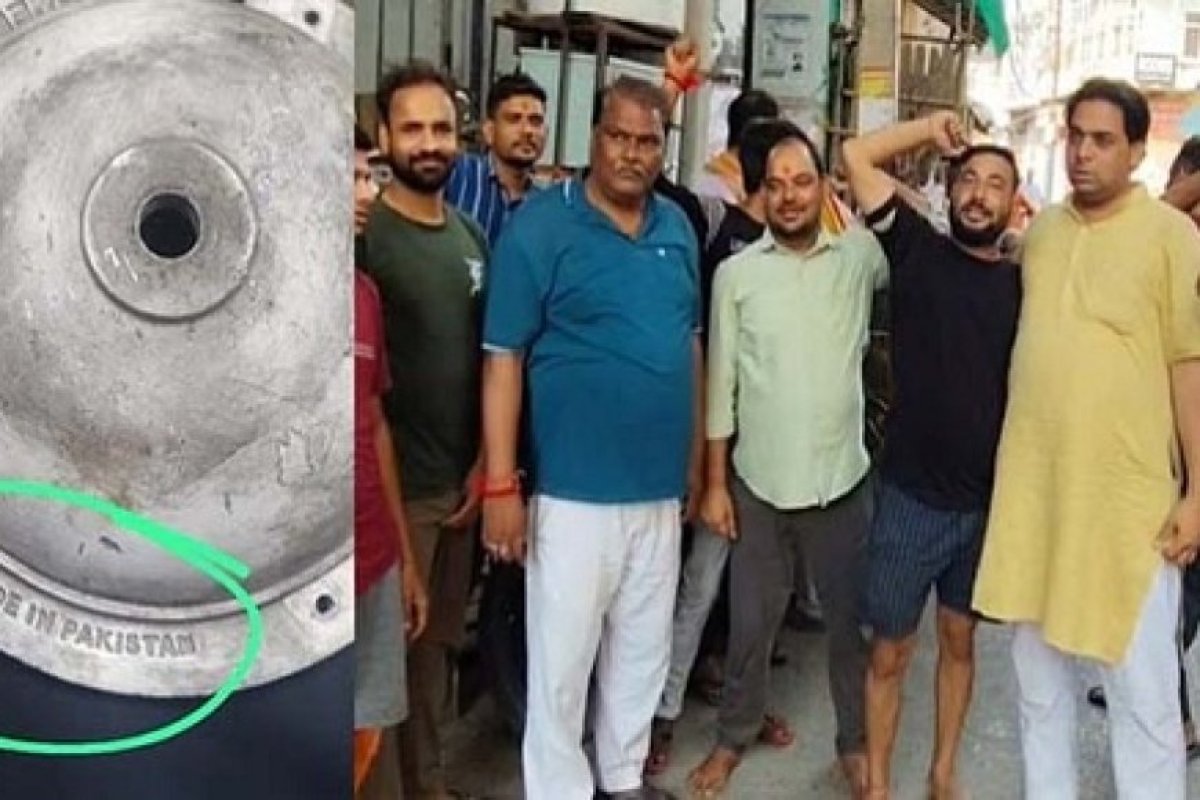 मथुरा के राधाकुंड में ‘मेड इन पाकिस्तान’ पंखे ने मचाया बवाल, स्थानीय आक्रोश, पुलिस जांच और बांग्लादेशी घुसपैठ की आशंका।