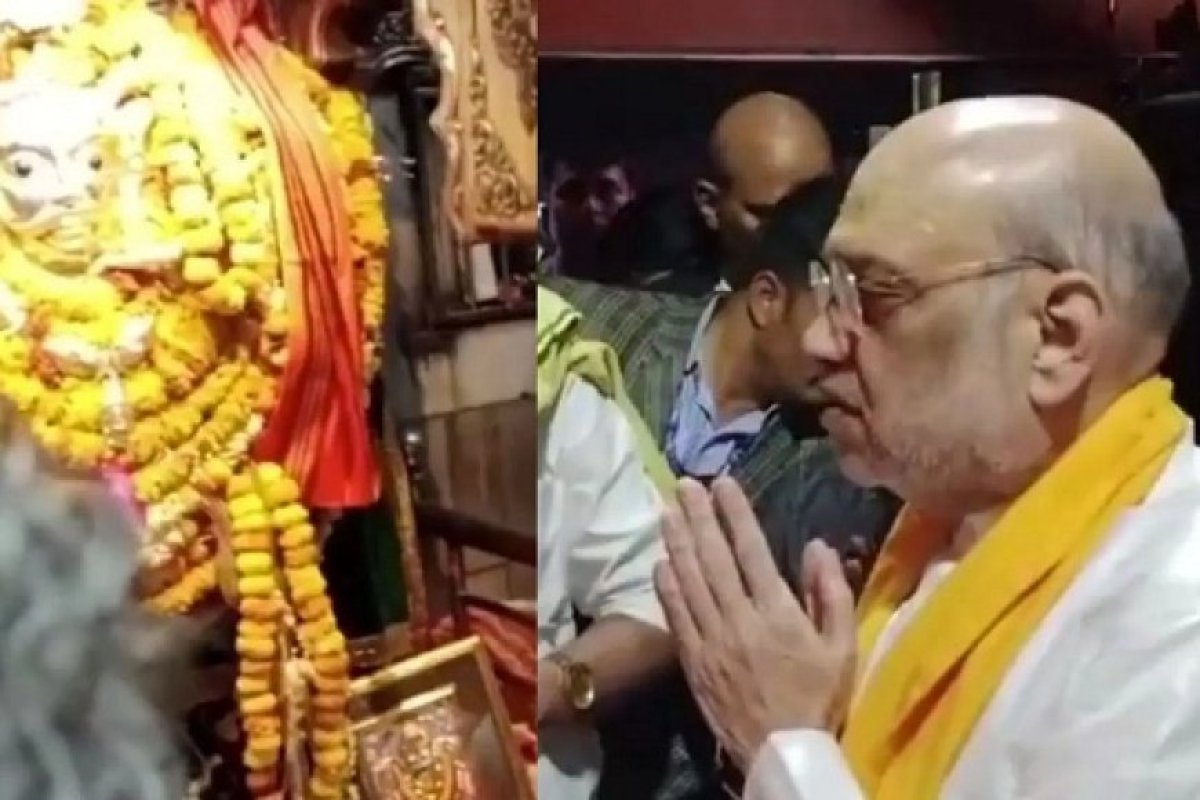 UP: वाराणसी में काल भैरव मंदिर में अमित शाह की नजर उतारी, योगी आदित्यनाथ को बीच में रोकनी पड़ी पूजा।