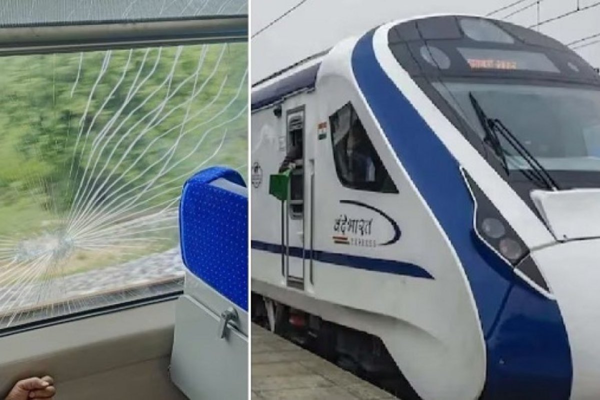 Viral: जब वंदे भारत ट्रेन में आई पत्थरों की आवाज़ और टूटे शीशे के टुकड़े गिरने लगे, यात्रियों में दहशत, RPF ने शुरू की जांच।