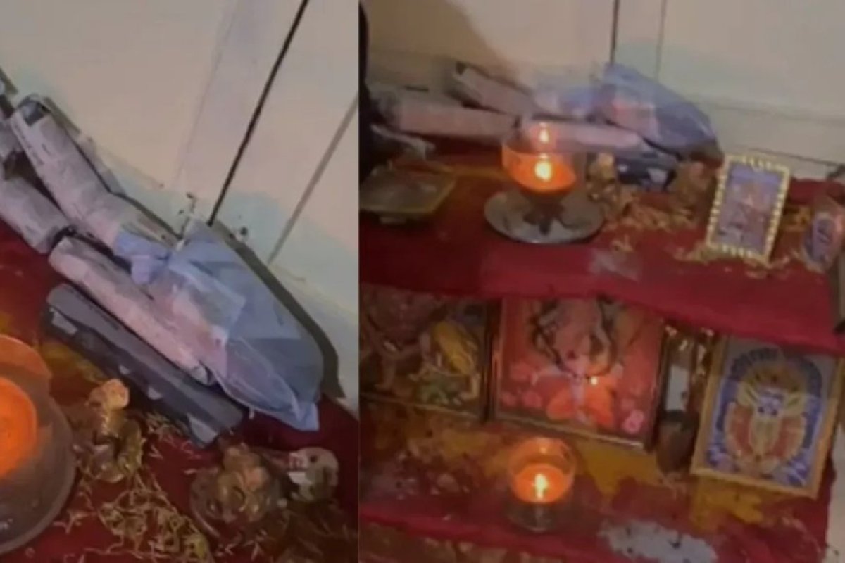 भगवान की तस्वीरों के पीछे छिपाया 10 किलो गांजा, छिपाने के लिए पूजा करने का ढोंग भी रचा