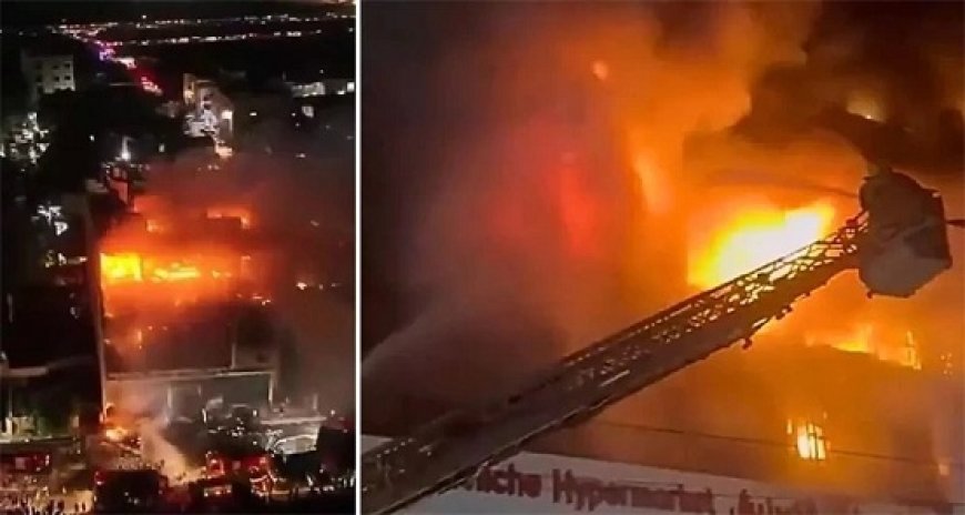 इराक के अल-कुट में शॉपिंग मॉल में भीषण आग- 69 लोगों की मौत, 11 लापता, जांच के आदेश। 