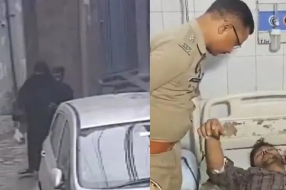 मुरादाबाद में महिला से छेड़खानी का वीडियो वायरल होने के बाद पुलिस मुठभेड़ में आरोपी घायल, गिरफ्तार।