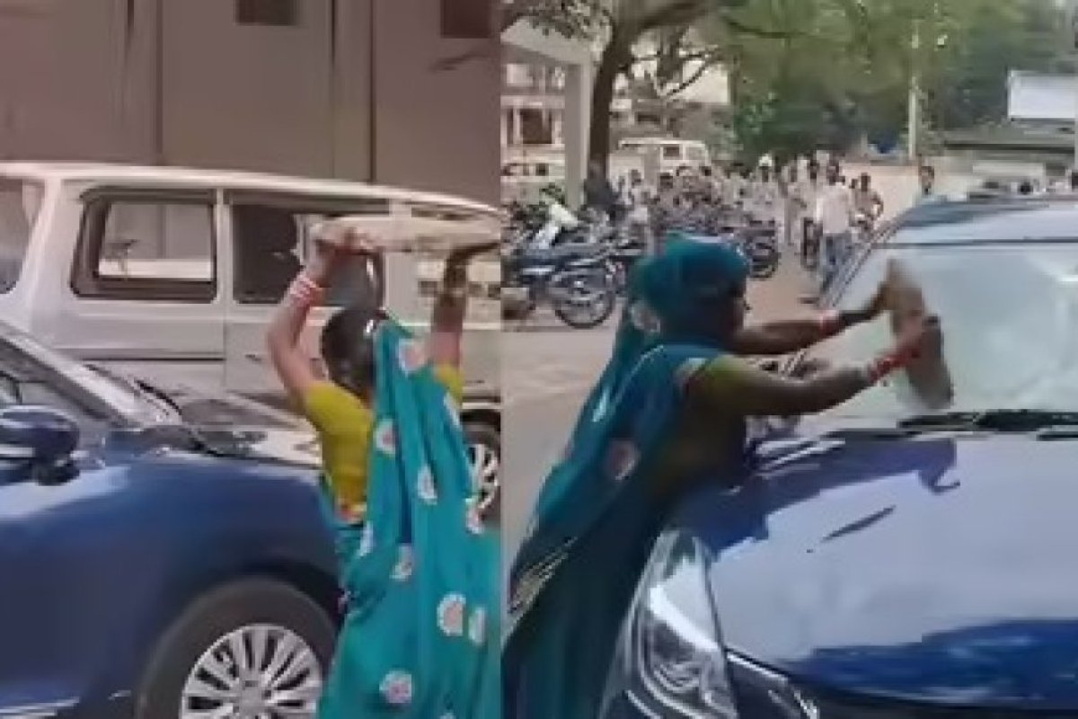 सागर, मध्य प्रदेश: जमीन विवाद में गुस्साई महिला ने जनपद सदस्य की कार पर हमला किया, पुलिस ने जांच शुरू की। 