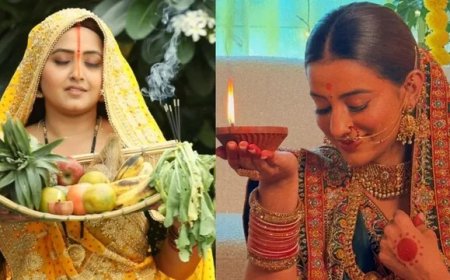 छठ महापर्व: दुल्हन सी सजकर अक्षरा सिंह ने दी नहाय-खाय की शुभकामनाएं, बिहार की श्रद्धा में डुबकी लगाकर फैंस को किया भावुक।