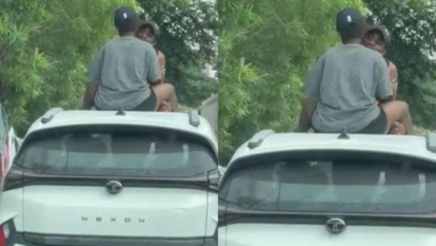 लुधियाना में चलती कार की छत पर रोमांस: अश्लील हरकतों का वीडियो सोशल मीडिया पर वायरल, लोगों में गुस्सा।