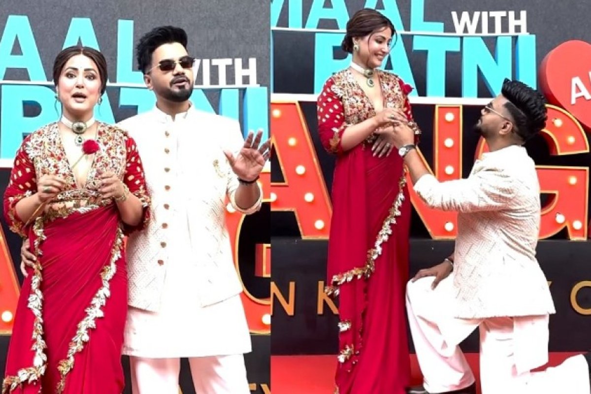 पैप के सामने हिना खान को पति रॉकी ने किया प्रपोज, पपराज़ी के सामने रोमांटिक मोमेंट कैद।