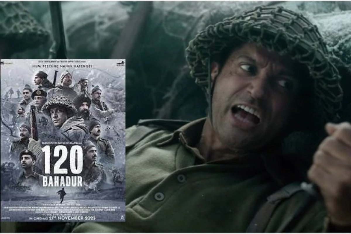 Bollywood: '120 बहादुर' विवाद पर फरहान अख्तर का स्पष्ट बयान: अहीर समाज के योगदान को सम्मान देने वाली फिल्म, नाम बदलने की मांग पर कही ये बात।
