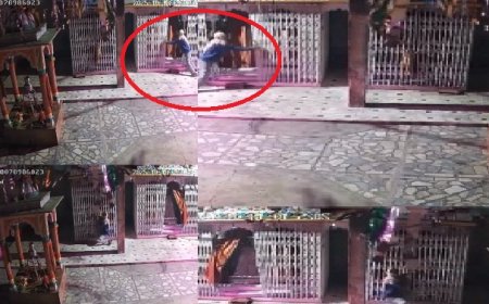 अलवर के चमत्कारी महादेव मंदिर पर तीसरी बार चोरों का धावा, सीसीटीवी में कैद प्रयास, ताला तोड़ने में नाकाम रहे।