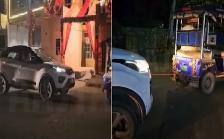 अलवर में 15 लाख की टाटा नेक्सन EV बीच सड़क बंद, ई-रिक्शे ने रस्सी बांध खींचा घर तक, वायरल वीडियो ने EV की रेंज पर उठाए सवाल। 