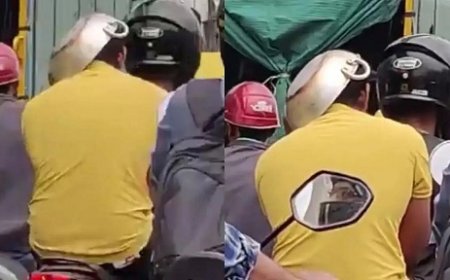 बेंगलुरु में हेलमेट की जगह कड़ाही पहने बाइक सवार का जुगाड़ वायरल, पुलिस ने काटा 1000 रुपये का चालान।