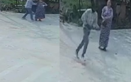 मेरठ: रास्ता पूछने के बहाने बुजुर्ग महिला से चेन लूटी, सीसीटीवी में कैद हुई सारी घटना।