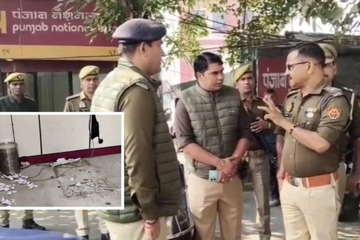 मुरादाबाद ATM लूट का सनसनीखेज खुलासा: बुर्का पहने बदमाशों ने दो मिनट में उखाड़ ली मशीन, पुलिस ने मुठभेड़ में पकड़े पांच आरोपी।