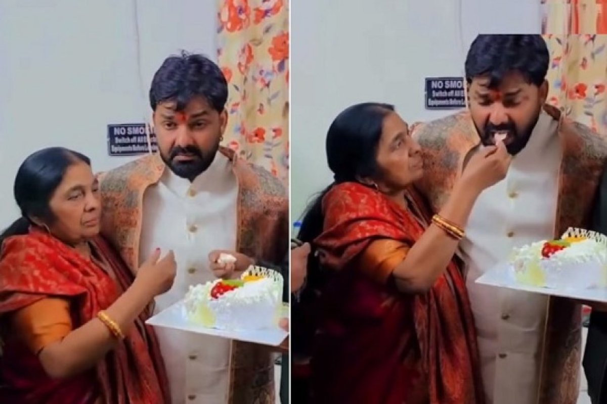 भोजपुरी पावरस्टार पवन सिंह ने परिवार के साथ सादगी से मनाया 40वां जन्मदिन, केक काटकर दी फैंस को नए गाने की सौगात।