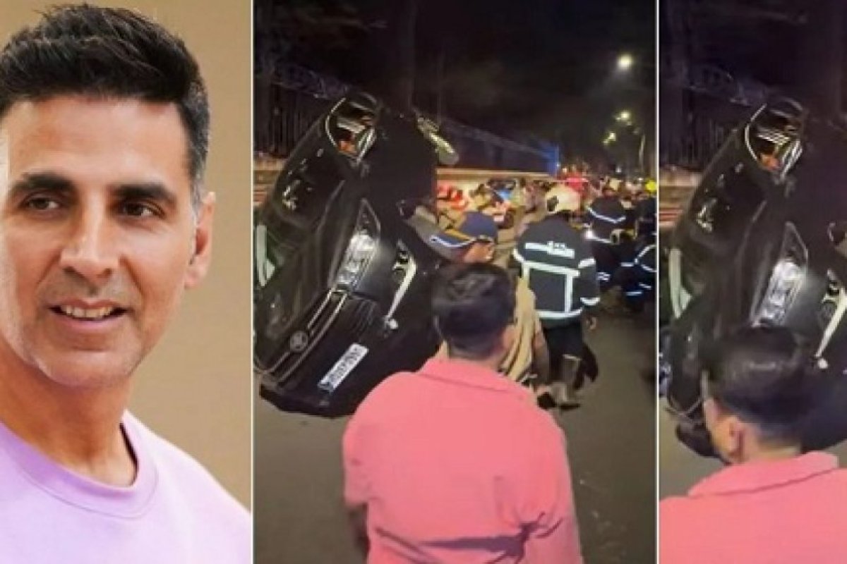 मुंबई के जुहू में अक्षय कुमार की एस्कॉर्ट कार का बड़ा हादसा, ऑटो रिक्शा से टकराकर स्थिति बनी गंभीर।