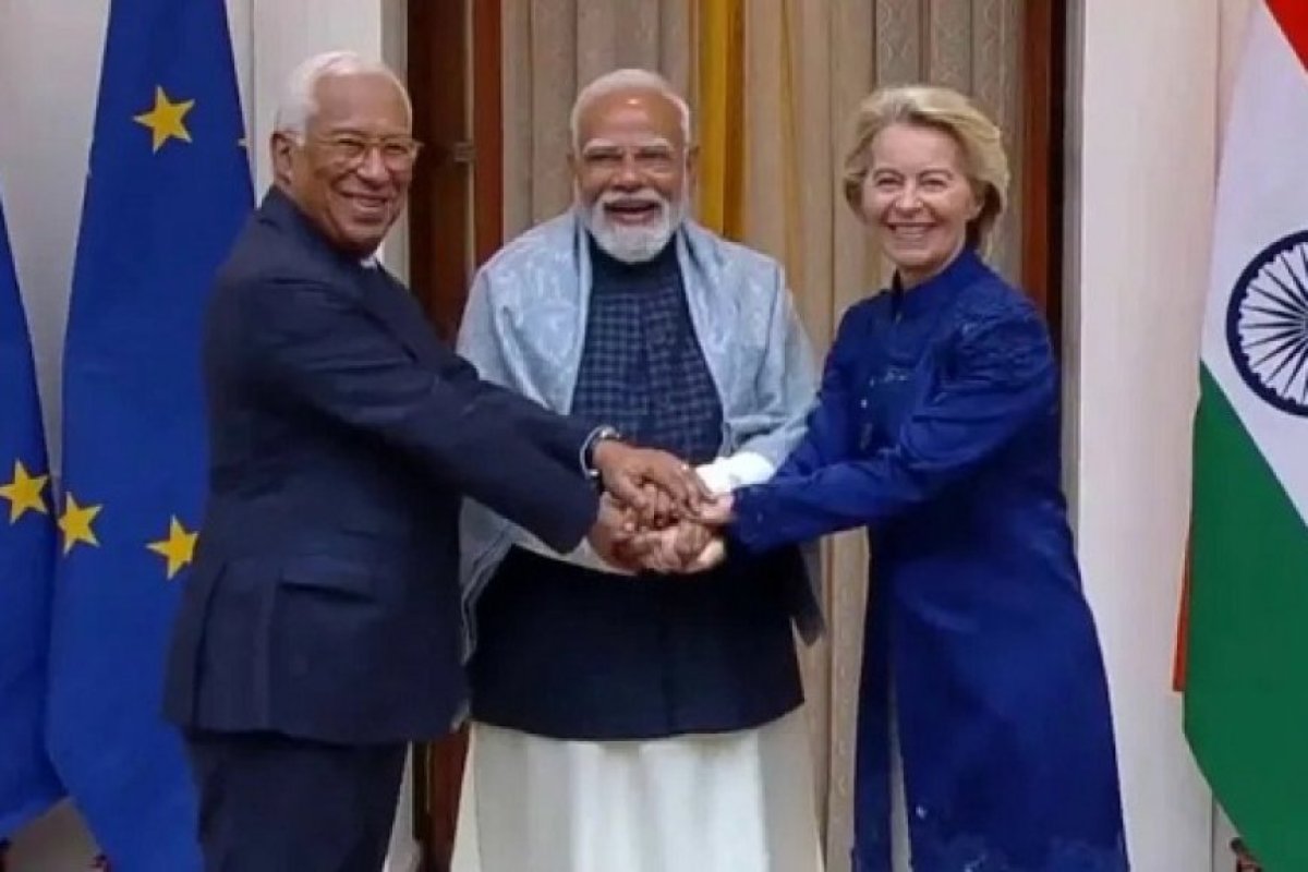 पीएम मोदी ने भारत-ईयू एफटीए को भारत की अब तक की सबसे बड़ी व्यापार संधि बताया, निवेश और नवाचार में वृद्धि की संभावना जताई।