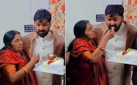 भोजपुरी पावरस्टार पवन सिंह ने परिवार के साथ सादगी से मनाया 40वां जन्मदिन, केक काटकर दी फैंस को नए गाने की सौगात। 