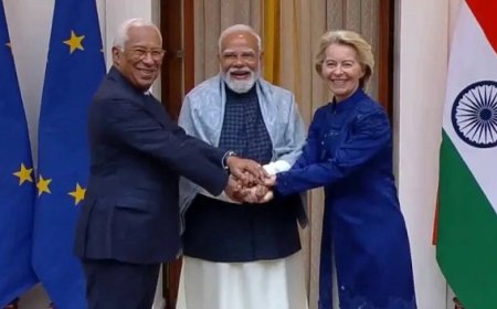 पीएम मोदी ने भारत-ईयू एफटीए को भारत की अब तक की सबसे बड़ी व्यापार संधि बताया, निवेश और नवाचार में वृद्धि की संभावना जताई।