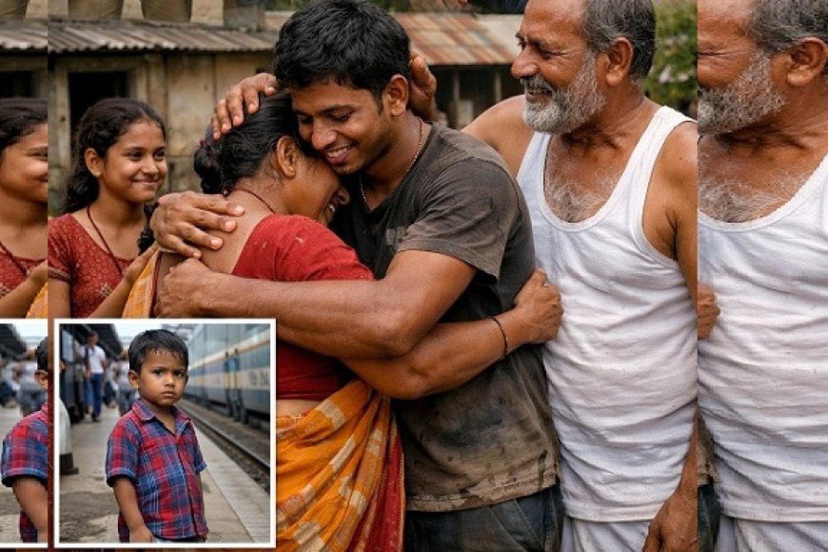 गलत ट्रेन में चढ़ने से 7 साल की उम्र में पिता से बिछड़े राजा गोपे 20 की उम्र में परिवार से मिले, हरिमारा गांव का परिवार।