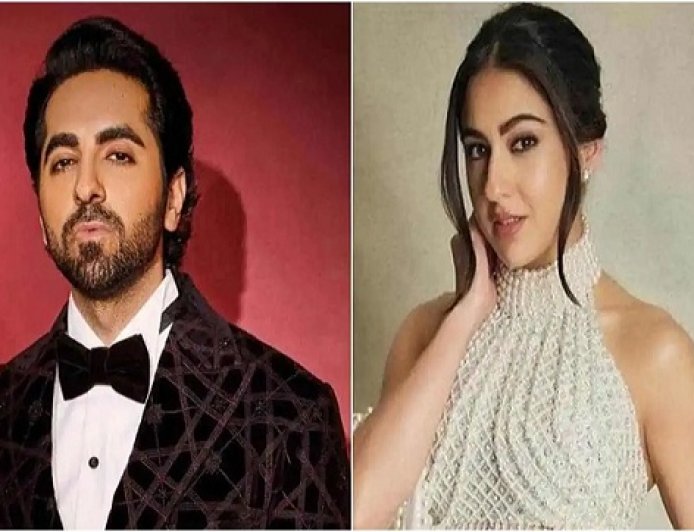 आयुष्मान खुराना कॉमेडी में फिर कमाल दिखाने को तैयार, सारा अली खान संग नई जोड़ी बनी, मई में रिलीज होगी फिल्म।