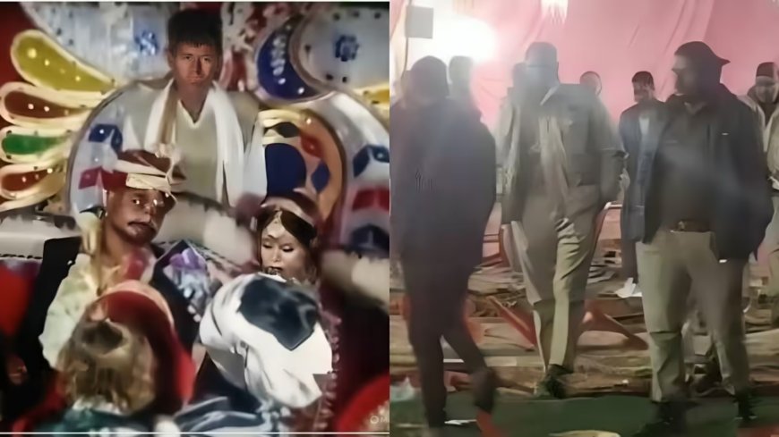 शादी का मंडप बना रणक्षेत्र, जयमाला के दौरान सेल्फी विवाद में दूल्हे ने दुल्हन को लात मारी, ससुर को पीटा, बाराती-घराती भिड़े, कुर्सियां चलीं