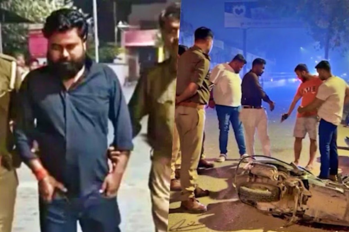 गोरखपुर में तेज रफ्तार फॉर्च्यूनर ने ली दो मासूमों की जान, आरोपी गोल्डन साहनी गिरफ्तार।