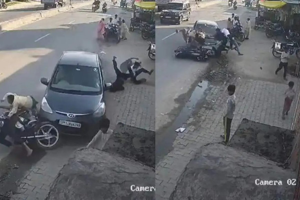 मुरादाबाद में तेज रफ्तार कार का तांडव: सड़क किनारे चल रहे राहगीरों को बेरहमी से रौंदा, मची चीख-पुकार