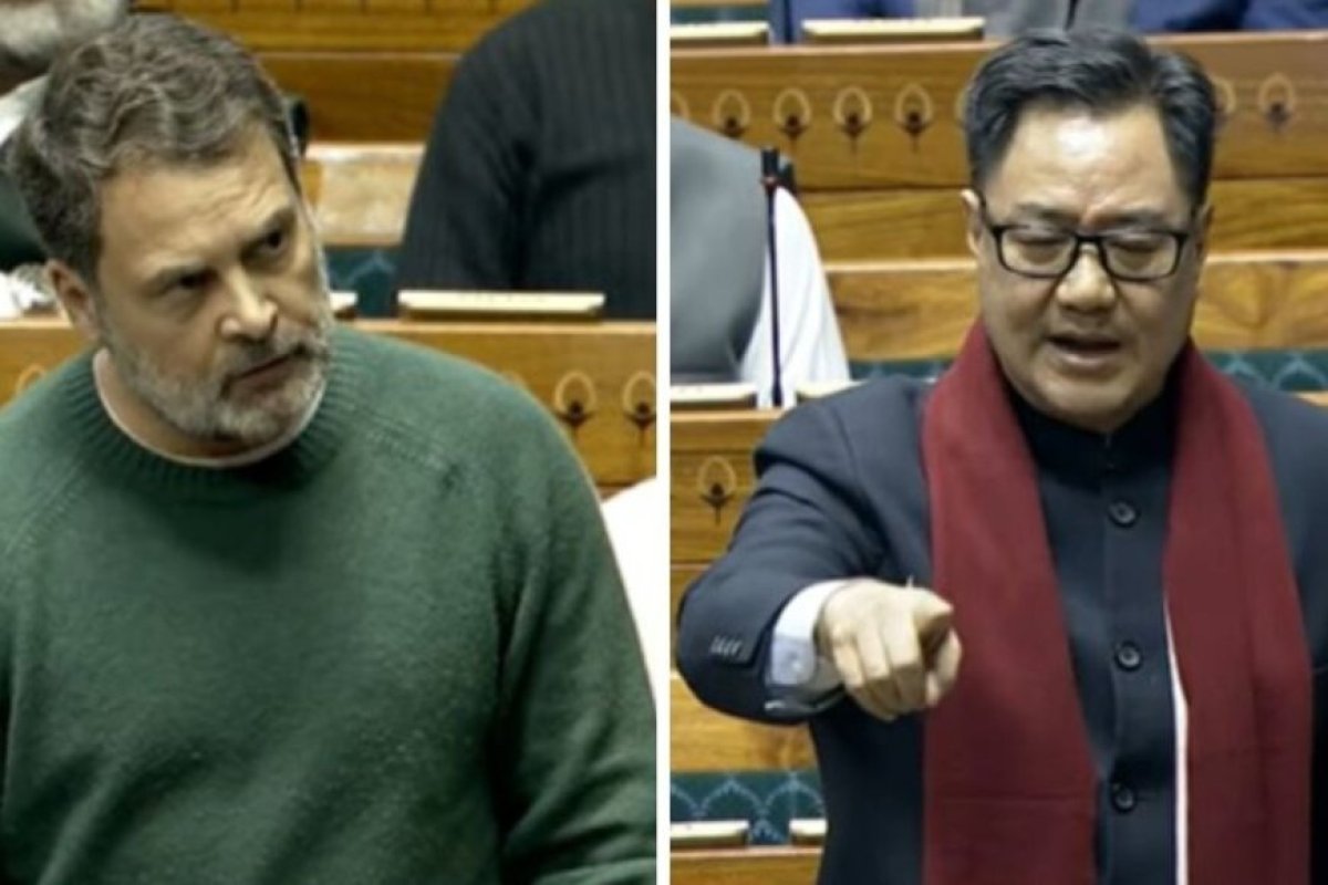 संसदीय गरिमा बनाम 'टी-शर्ट' राजनीति: किरेन रिजिजू ने राहुल गांधी के पहनावे और व्यवहार पर उठाए कड़े सवाल।