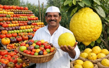 खेती का अजूबा: एक खेत में 150 तरह के टमाटर उगा रहा किसान, विशाल मराठी इंडलिंबू ने सबको हैरान कर दिया, वजन 2 किलो तक। 