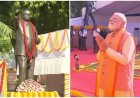 संविधान निर्माता को नमन: प्रधानमंत्री मोदी ने संसद के 'प्रेरणा स्थल' पर बाबा साहेब अंबेडकर को अर्पित की पुष्पांजलि.
