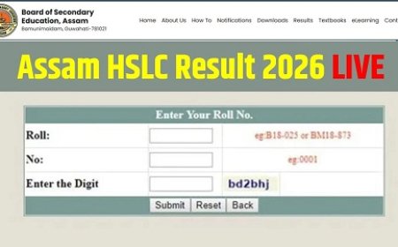 असम बोर्ड ने रचा नया इतिहास: कक्षा 10वीं के परिणाम 65.62 प्रतिशत के साथ घोषित, छात्रों में भारी उत्साह।
