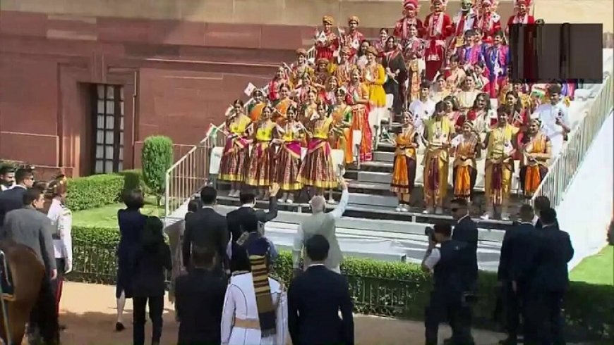 भारत-दक्षिण कोरिया संबंधों में नए युग का सूत्रपात: राष्ट्रपति भवन के प्रांगण में राष्ट्रपति ली जे म्युंग का भव्य औपचारिक स्वागत।