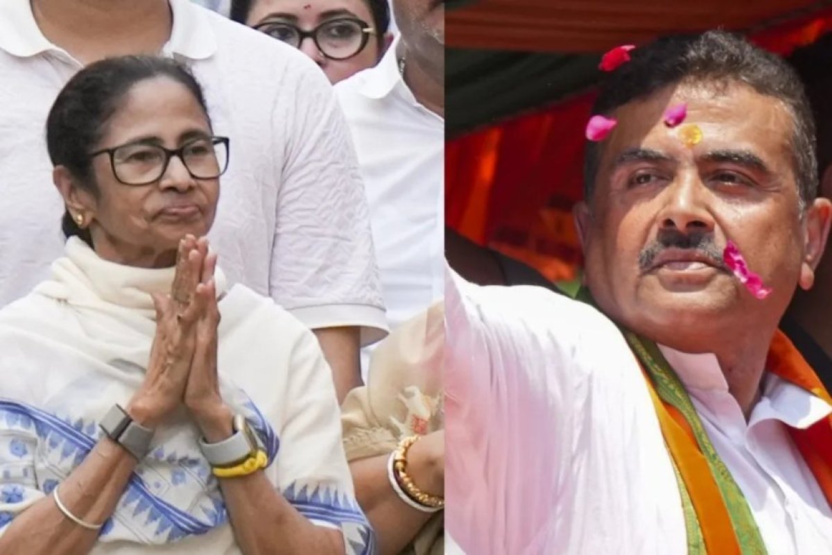 भवानीपुर में फिर चला ममता बनर्जी का जादू: शुरुआती दौर में पिछड़ने के बाद शुभेंदु अधिकारी पर बनाई बड़ी बढ़त।