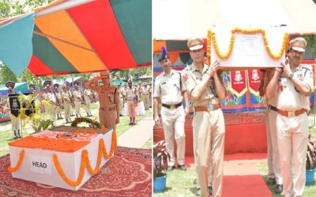 आईईडी और बारूदी सुरंगों को खोजने में माहिर बेल्जियम शेफर्ड 'गुना' ने तोड़ा दम- चाईबासा में राजकीय सम्मान के साथ दी गई अंतिम विदाई।