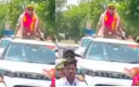 फिरोजाबाद में नवनियुक्त रेडियो ऑपरेटर का अनूठा स्वागत, आठ लग्जरी कारों और पचास बाइकों के साथ निकाला गया भव्य जुलूस