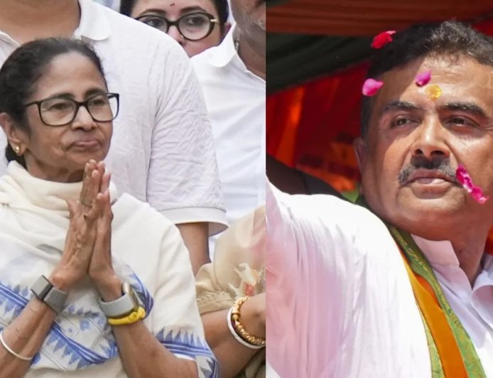 भवानीपुर में फिर चला ममता बनर्जी का जादू: शुरुआती दौर में पिछड़ने के बाद शुभेंदु अधिकारी पर बनाई बड़ी बढ़त।