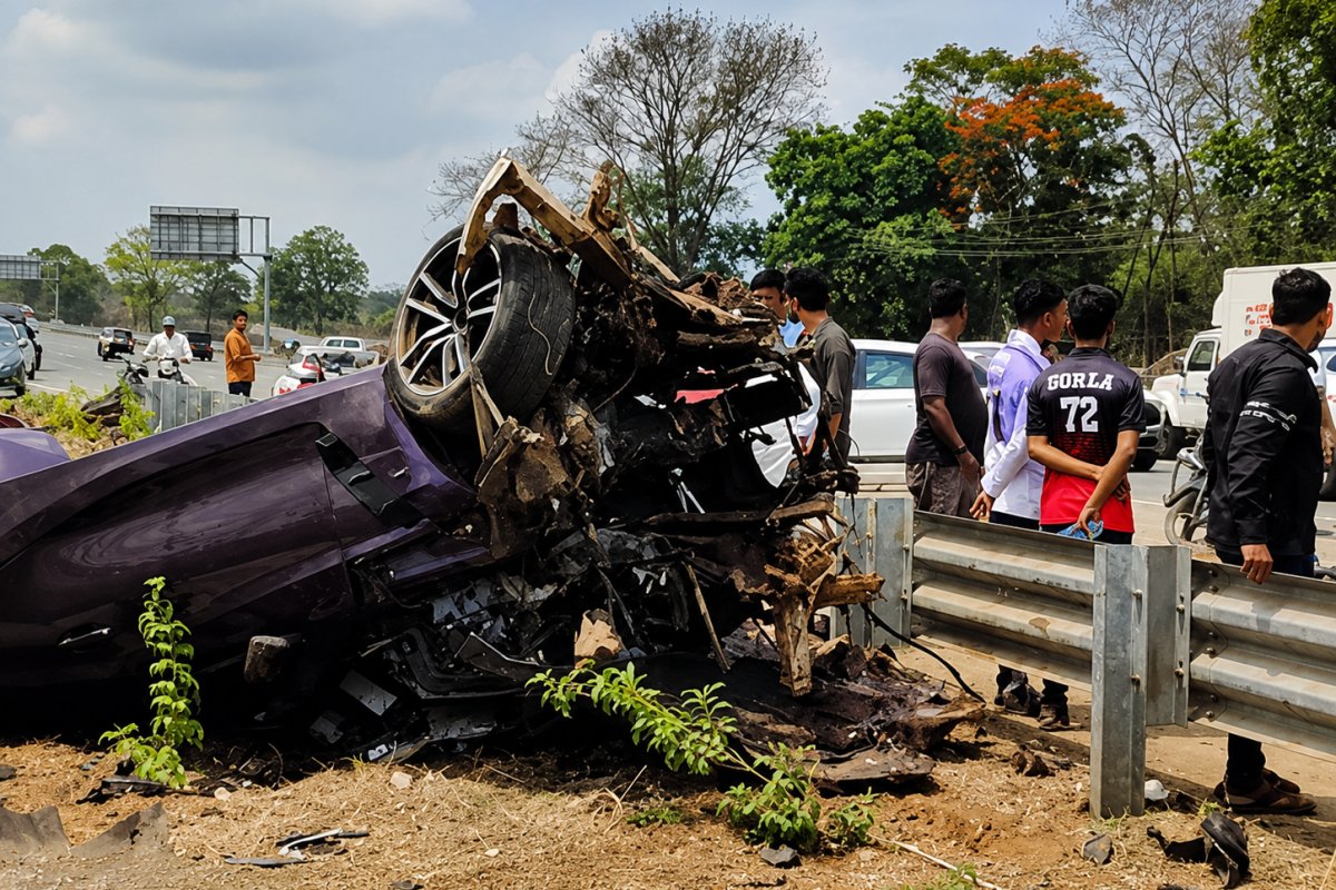 रफ्तार का कहर! मुंबई एक्सप्रेसवे पर 251 Kmph की स्पीड से जा रही BMW कार दुर्घटनाग्रस्त, खौफनाक था मंजर