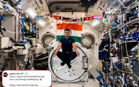 Shubhanshu Shukla Yoga Day: अंतरिक्ष से आया योग दिवस का खास संदेश, शुभांशु शुक्ला ने बताया शून्य गुरुत्वाकर्षण में योग का अनुभव