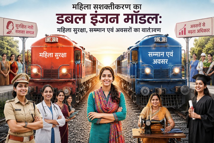 महिला सशक्तीकरण का डबल इंजन मॉडलः महिला सुरक्षा, सम्मान एवं अवसरों का वातावरण