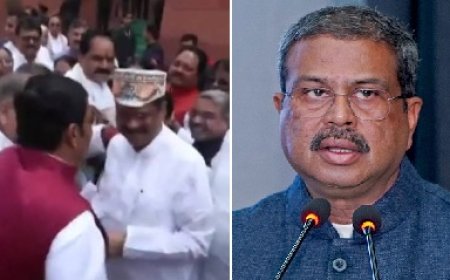 Dharmendra Pradhan Parliament Entry: संसद पहुंचे धर्मेंद्र प्रधान, BJP-NDA सांसदों ने लगाए जिंदाबाद के नारे