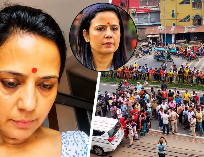 महुआ मोइत्रा पर हमला: नदिया में टीएमसी सांसद पर फेंके गए अंडे और पत्थर, पुलिस पर मूकदर्शक बनने का आरोप