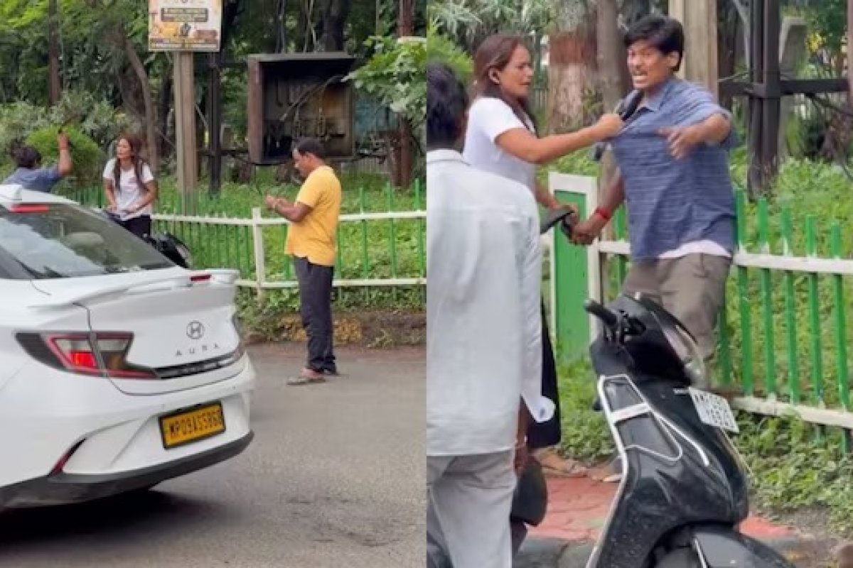 Indore News: इंदौर में पत्नी को किसी अन्य युवक के साथ एक्टिवा पर देखकर पति का हंगामा, बीच सड़क मारपीट का वीडियो वायरल
