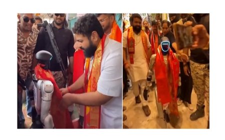 Viral Video: सैंडविच शॉप के उद्घाटन में इंसानों के बीच रोबोट ने लगाए जोरदार ठुमके, अनोखा डांस देख लोग रह गए दंग