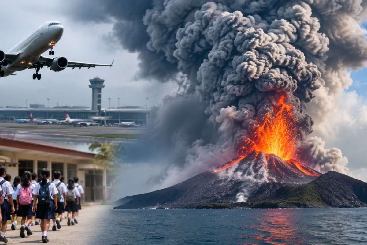 Indonesia Volcano Eruption: आसमान में छाया राख का गुबार, 3000 फ्लाइट्स प्रभावित; साढ़े तीन लाख लोग बेबस