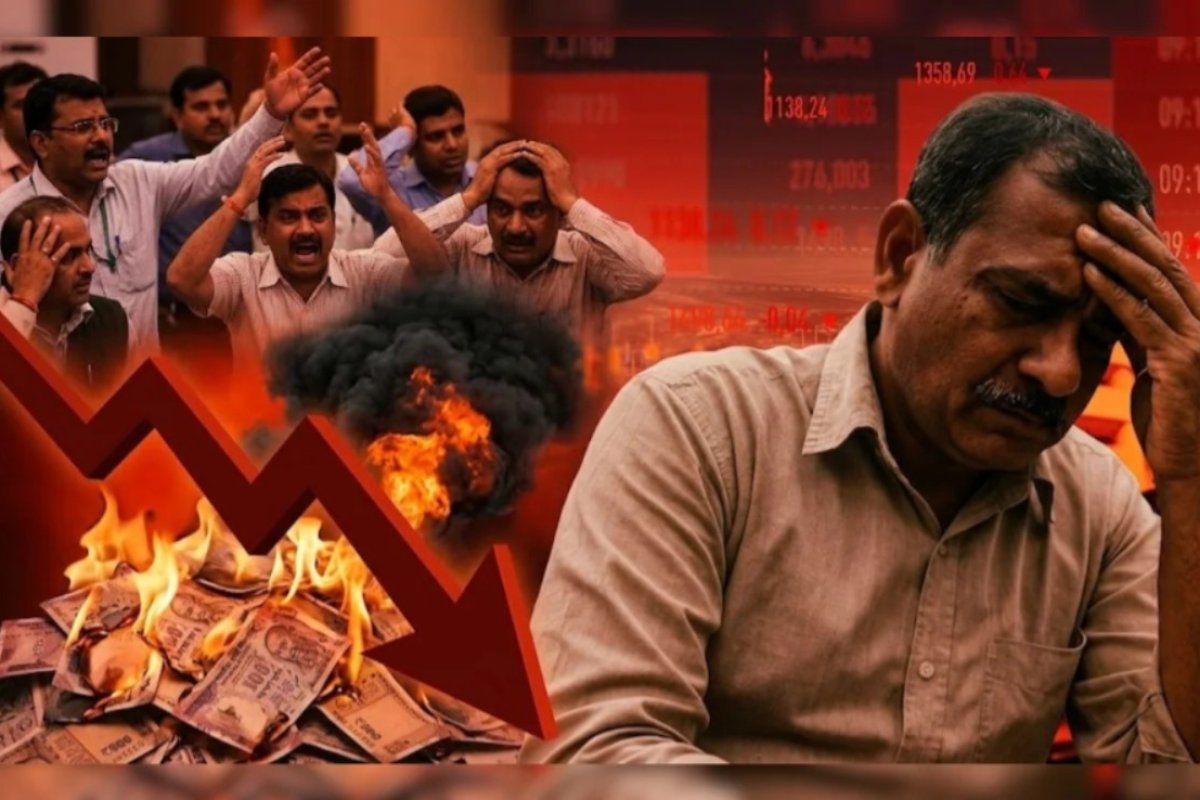 Market Crash: हफ्ते के पहले ही दिन शेयर बाजार धड़ाम, निवेशकों के ₹7 लाख करोड़ डूबे; सेंसेक्स-निफ्टी में भारी गिरावट