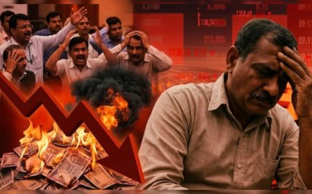 Market Crash: हफ्ते के पहले ही दिन शेयर बाजार धड़ाम, निवेशकों के ₹7 लाख करोड़ डूबे; सेंसेक्स-निफ्टी में भारी गिरावट
