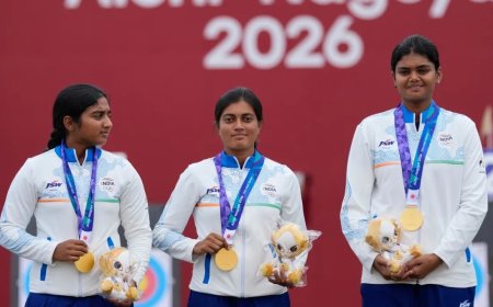 Asian Games Archery: भारतीय महिला कंपाउंड टीम ने रचा इतिहास, वर्ल्ड रिकॉर्ड की बराबरी कर जीता गोल्ड मेडल