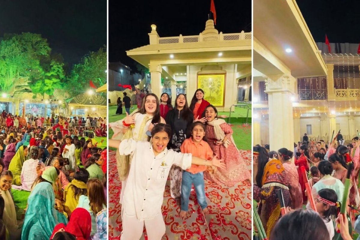 'यह भारत नहीं, पाकिस्तान है': कराची के श्री रत्नेश्वर महादेव मंदिर में सजी माता रानी की चौकी, गरबा करते दिखे श्रद्धालु