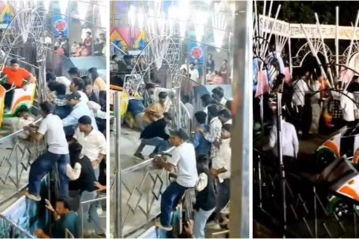Katihar Fair Accident - बड़ी दुर्गा स्थान में ब्रेक डांस झूले से गिरे लोग, डरावना वीडियो वायरल होने के बाद हंगामा
